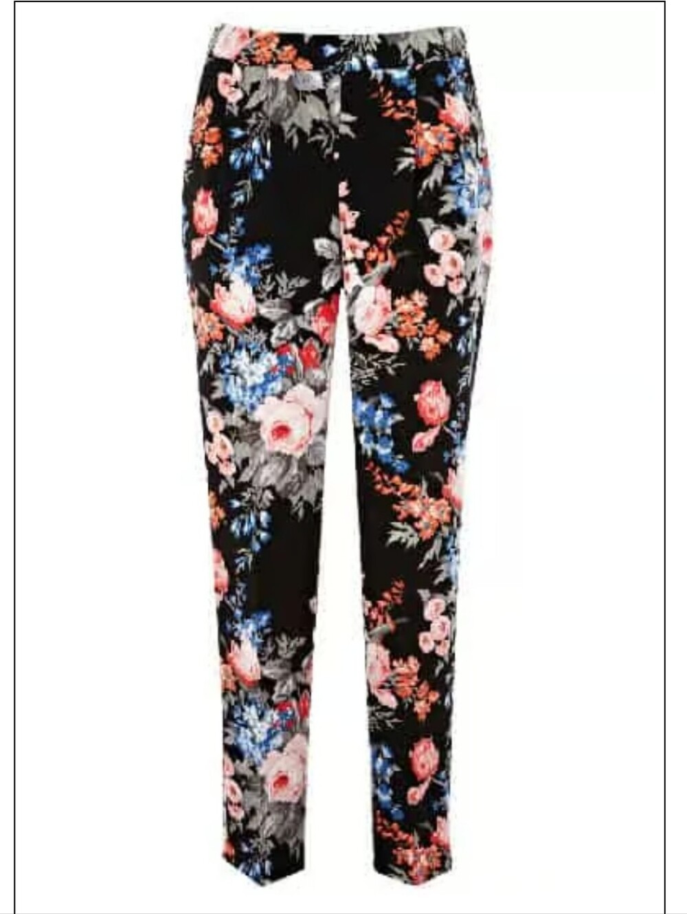 DIBAOLONG Black Floral PANTS COLOR BLACK